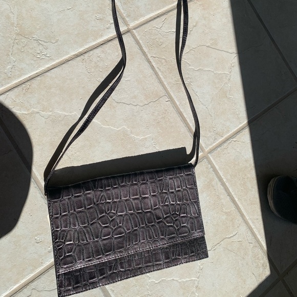 NWT J. Renee Gray/Silver Print Bag - Picture 2 of 12